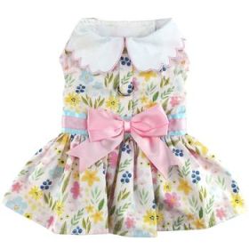 Pastel Meadow Dog Dress With Matching Leash (Variation: X-Small)