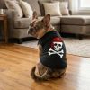 Pirate Skull With Red Bandana Dog Shirt - Jet Black