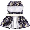 Purple Twilight Hawaiian Dog Dress With Matching Leash