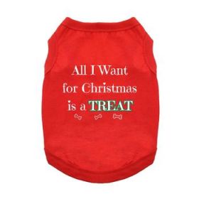 All I Want For Christmas Dog Shirt - Red (Variation: X-Large)