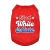 Red White And Cute Dog Shirt - Flame Scarlet Red