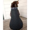 Reversible Fleece Lined Puffer Dog Coat - Black And White Plaid