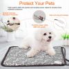 1Pc Pet Heating Pad Dog Cat Electric Heating Mat Waterproof Adjustable Warming Blanket With Chew Resistant Steel Cord Case