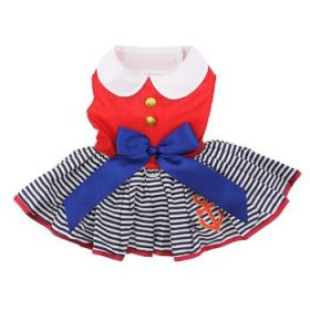 Sailor Girl Dress With Matching Leash (Variation: Large)