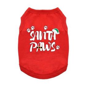 Santa Paws Dog Shirt - Red (Variation: Medium)