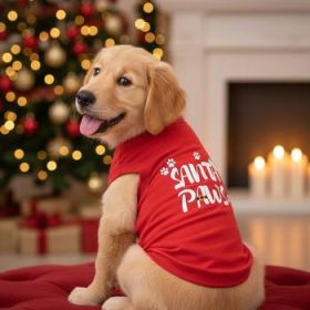 Santa Paws Dog Shirt - Red (Variation: X-Large)