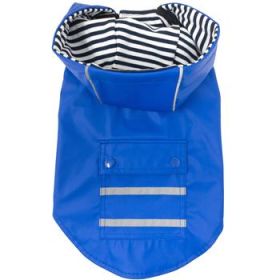 Slicker Raincoat With Striped Lining - Cobalt Blue (Variation: Small)