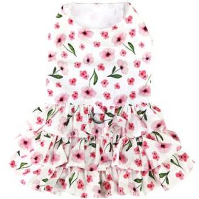 Spring Wildflower Dog Dress With Matching Leash (Variation: Large)