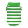 Striped Dog Polo - Greenery And White