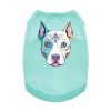 Sugar Skull Dog Shirt - Teal