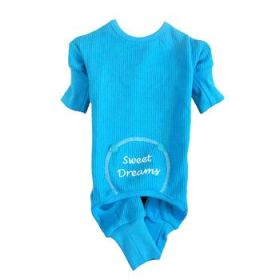 Sweet Dreams Thermal Dog Pajamas - Blue (Variation: Medium)