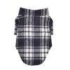 Flannel Dog Shirt - Black And White Plaid