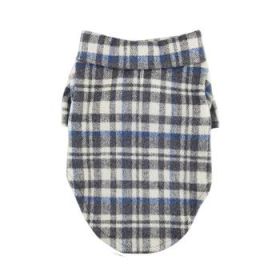 Flannel Dog Shirt - Gray And Blue Plaid (Variation: X-Small)