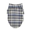 Flannel Dog Shirt - Gray And Blue Plaid