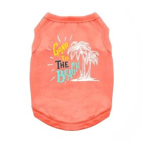 Gone To The Beach Dog Shirt - Coral (Variation: Small)