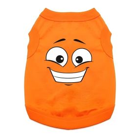 Happy Face Dog Shirt - Sunset Orange (Variation: 2X-Large)