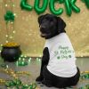 Happy St. Patrick'S Day Dog Shirt - White