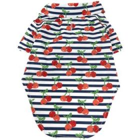Hawaiian Camp Shirt - Cherry Stripe (Variation: X-Small)