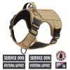 Tactical Pet Chest Service Dog Harness Vest Adjustable Reflective Dog Harness Metal Buckle Hiking Training