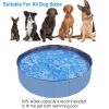 1Pc 160 X 160 X 30cm-63.0 X 63.0 X 11.8inch Foldable Pet Swimming Pool PVC  Dog Swim Pool Bathing Tub Playmat Pools