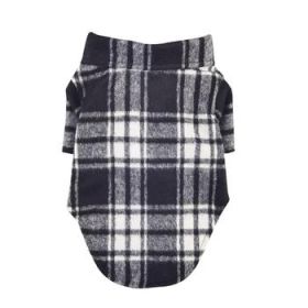 Flannel Dog Shirt - Black And White Plaid (Variation: XX-Small)