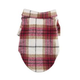 Flannel Dog Shirt - Red And White Plaid (Variation: XX-Small)