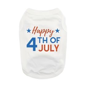Happy 4Th Of July Dog Shirt - White (Variation: X-Small)