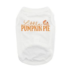 Little Pumpkin Pie Dog Shirt - White (Variation: X-Small)