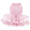 Pink Lace & Ruffles Dog Dress With Matching Leash