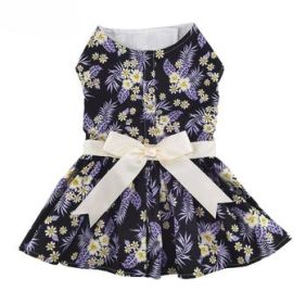 Purple Twilight Hawaiian Dog Dress With Matching Leash (Variation: X-Small)