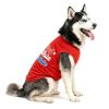 Red White And Cute Dog Shirt - Flame Scarlet Red