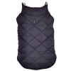 Reversible Fleece Lined Puffer Dog Coat - Black And White Plaid