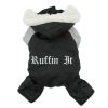 Ruffin It Dog Snowsuit Harness - Black And Gray