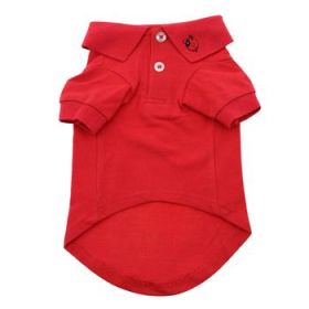 Solid Dog Polo - Flame Scarlet Red (Variation: Large)