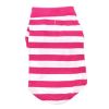Striped Dog Polo - Pink Yarrow And White