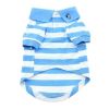 Striped Dog Polo - Blue Niagara And White
