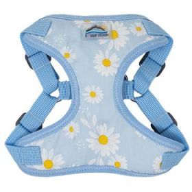 Wrap And Snap Choke Free Dog Harness By Doggie Design - Blue Daisy (Variation: X-Small)